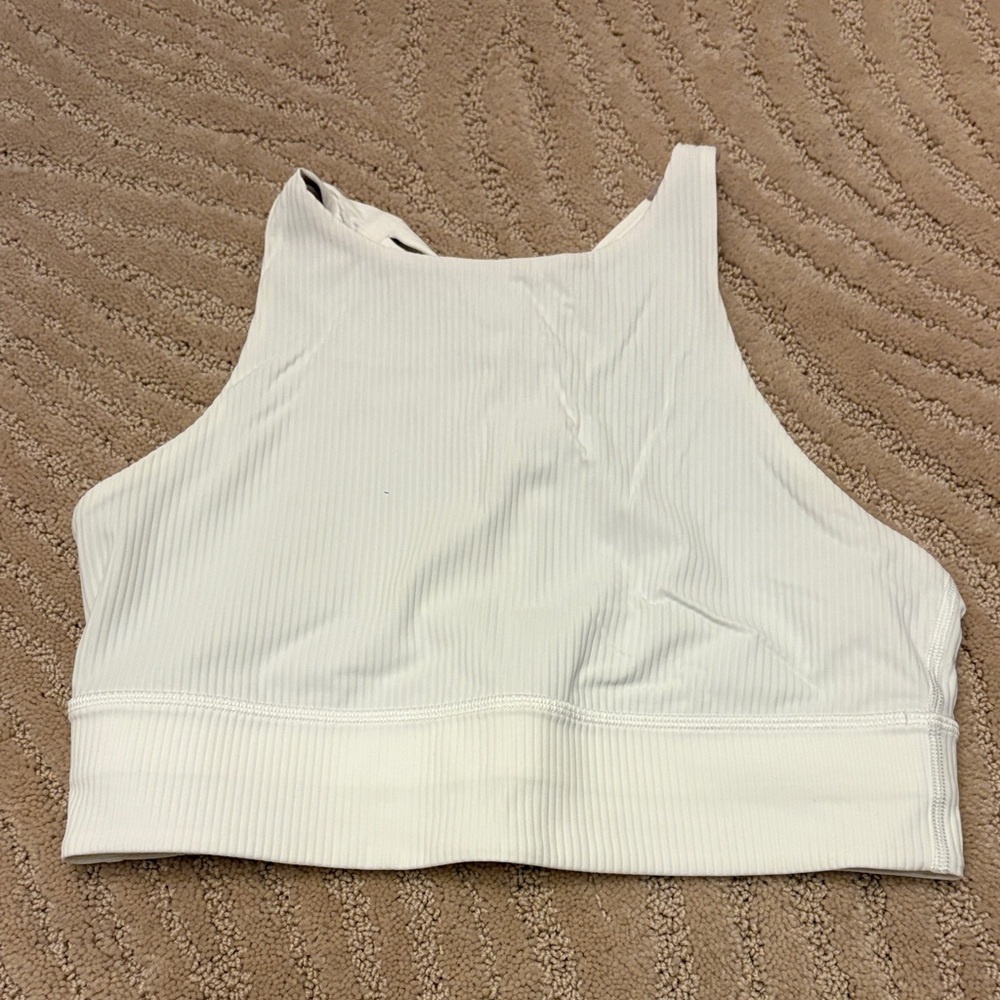 lululemon athletica White Ribbed Crop Top